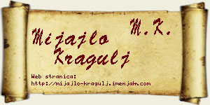 Mijajlo Kragulj vizit kartica